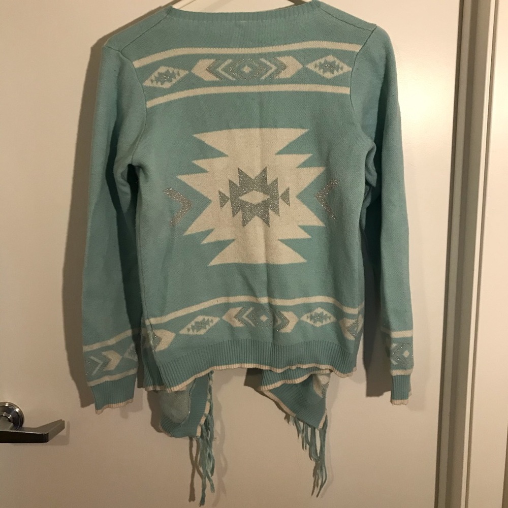 SALE!! Blue Sweater with Tassels - Picture 3 of 8